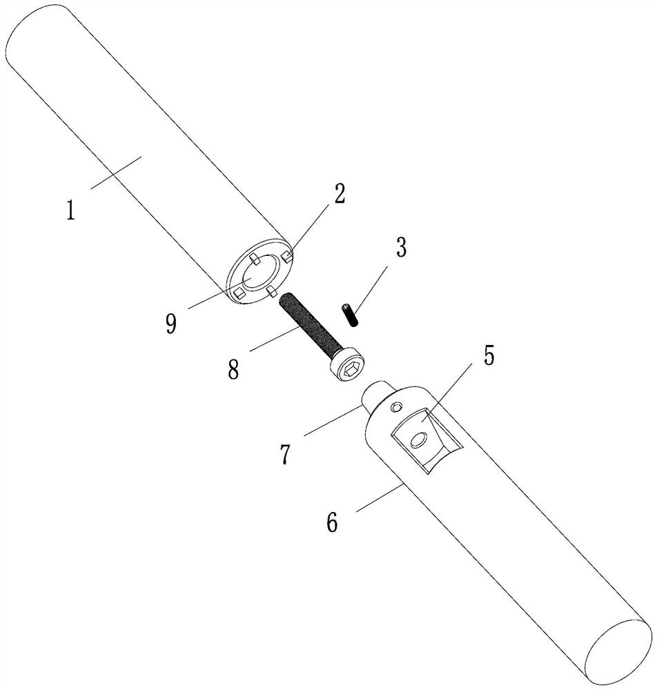 Continuous type wear-resisting carbon fiber sucker rod