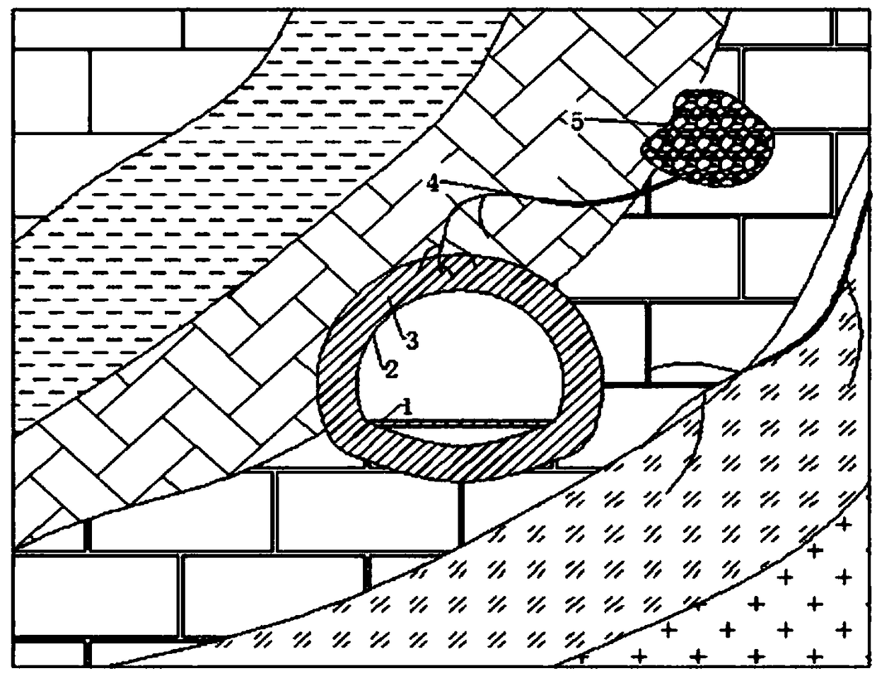 Artificial draining and pressure relief method for water-rich area outside tunnel