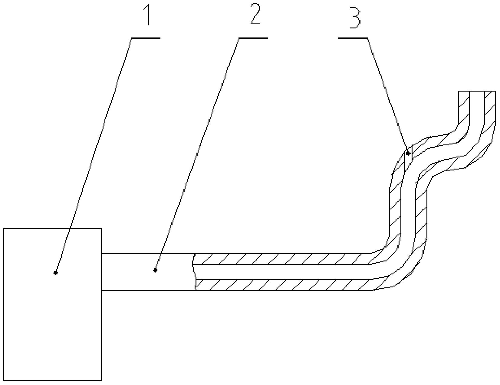 Piston cooling spray hook