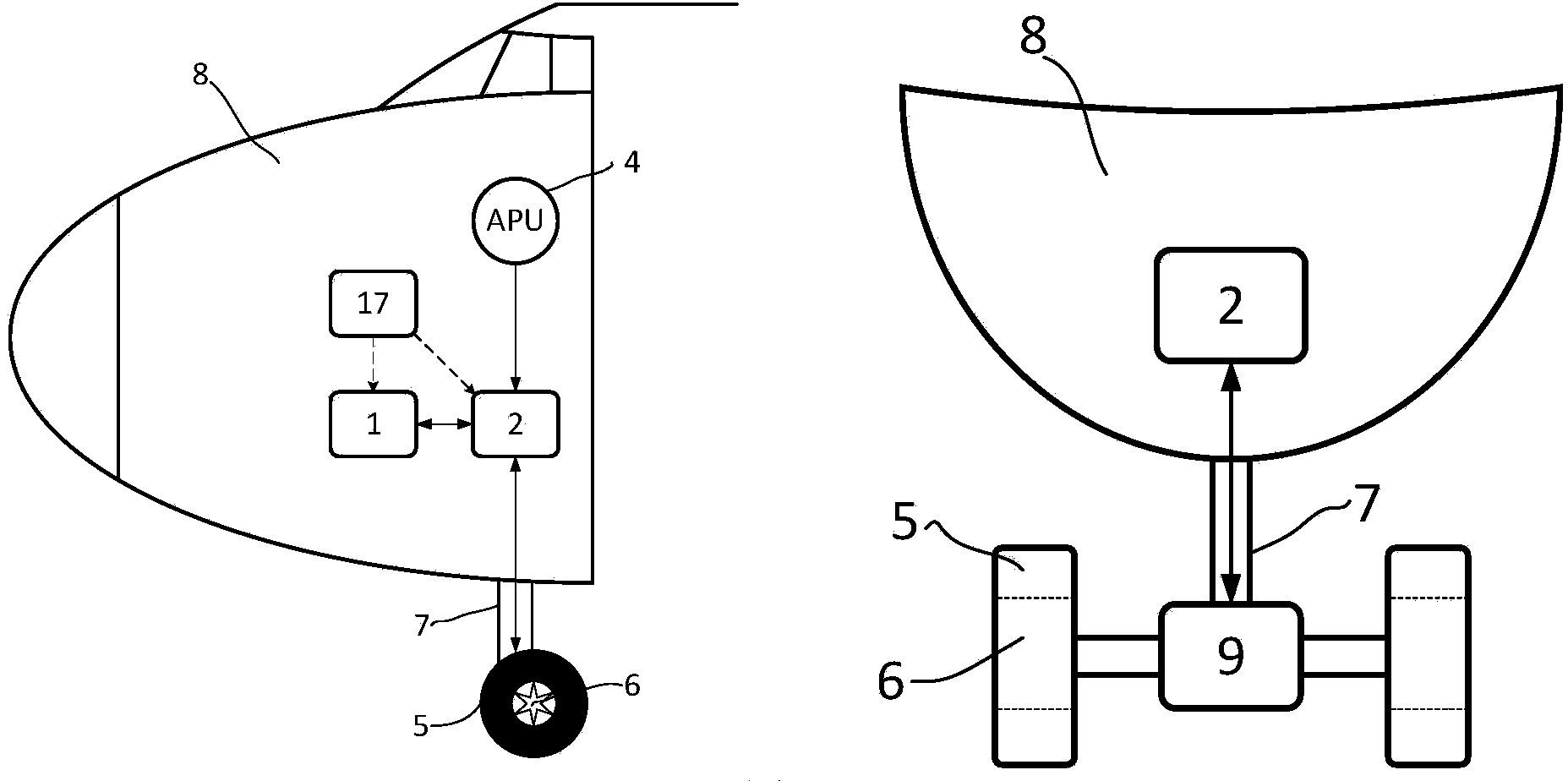 Aircraft braking energy recovery system based on flywheel energy storage