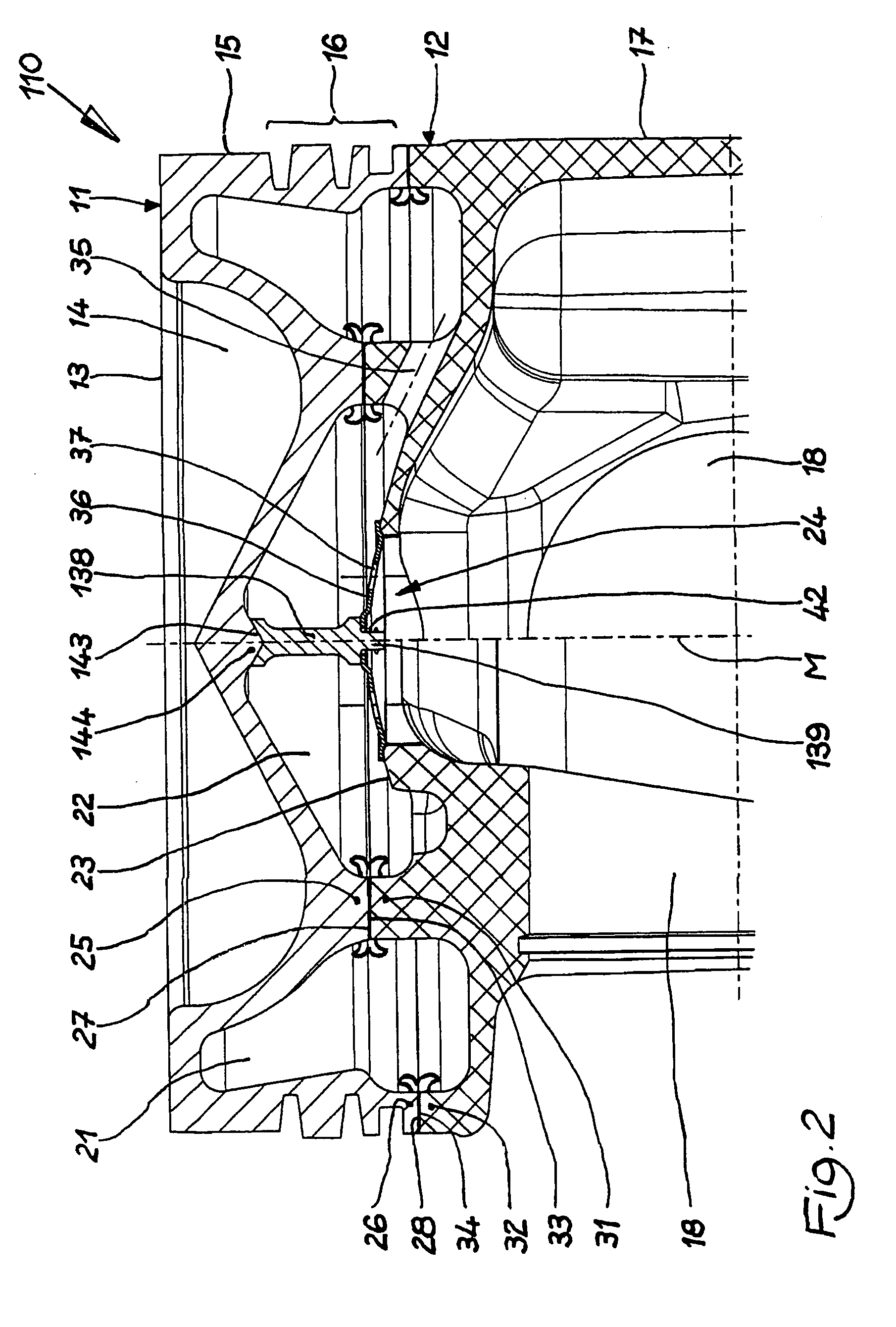 Multi-part piston for an internal combustion engine