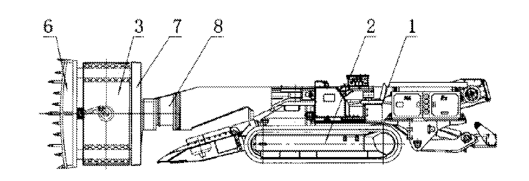 Rolling friction or suspension friction impact mining method and wear-resistant impact mining machine using said method