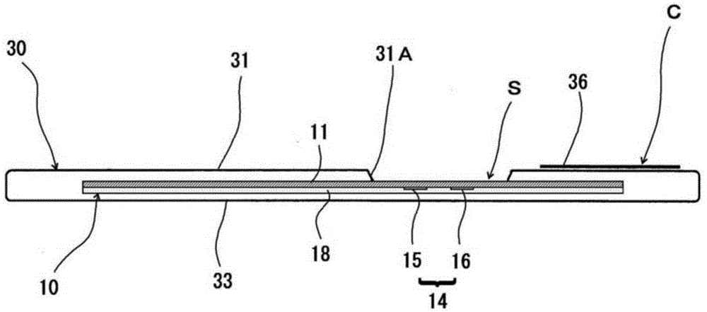 Test piece for point inspection and analyzing device