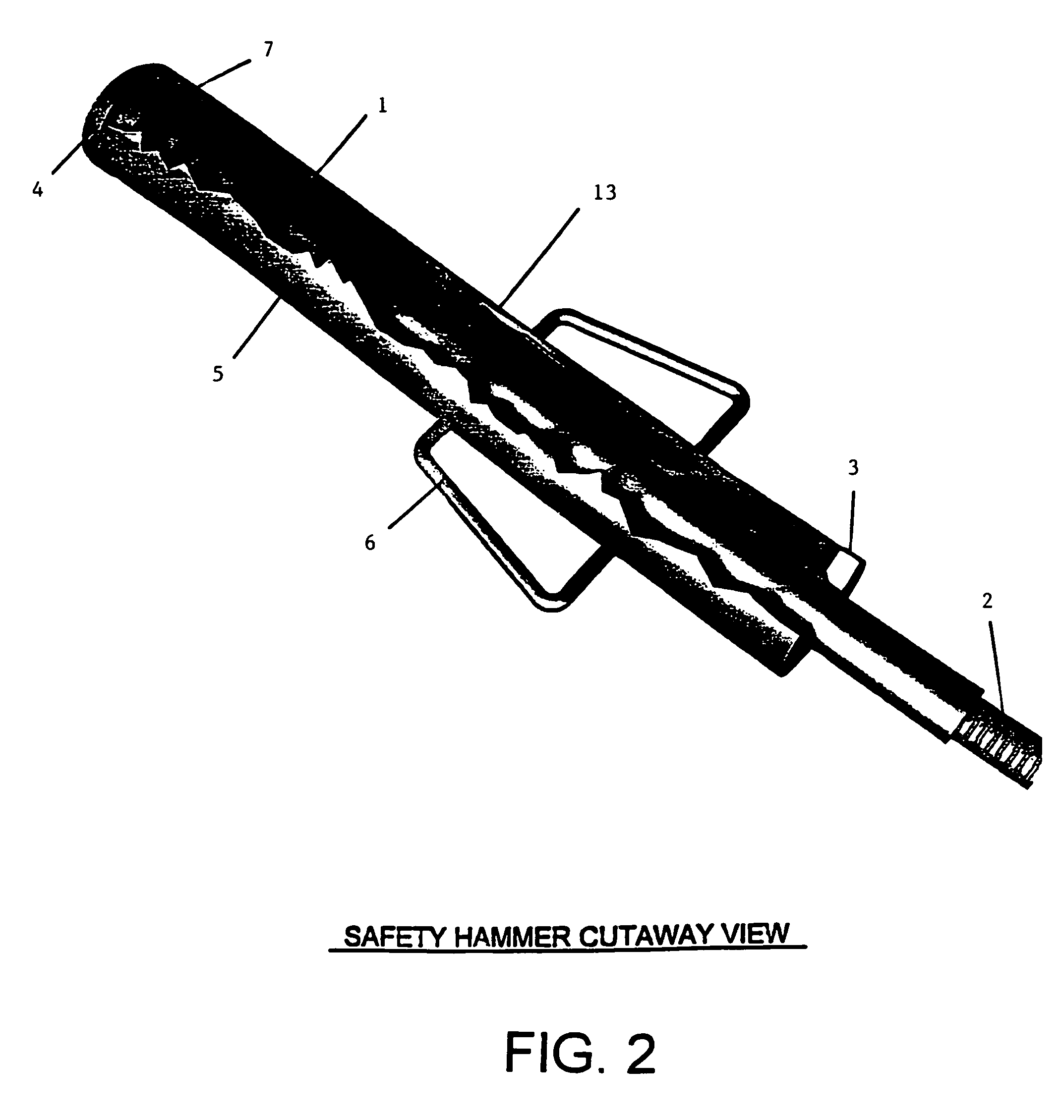 Safety drive hammer for a dynamic cone penetrometer