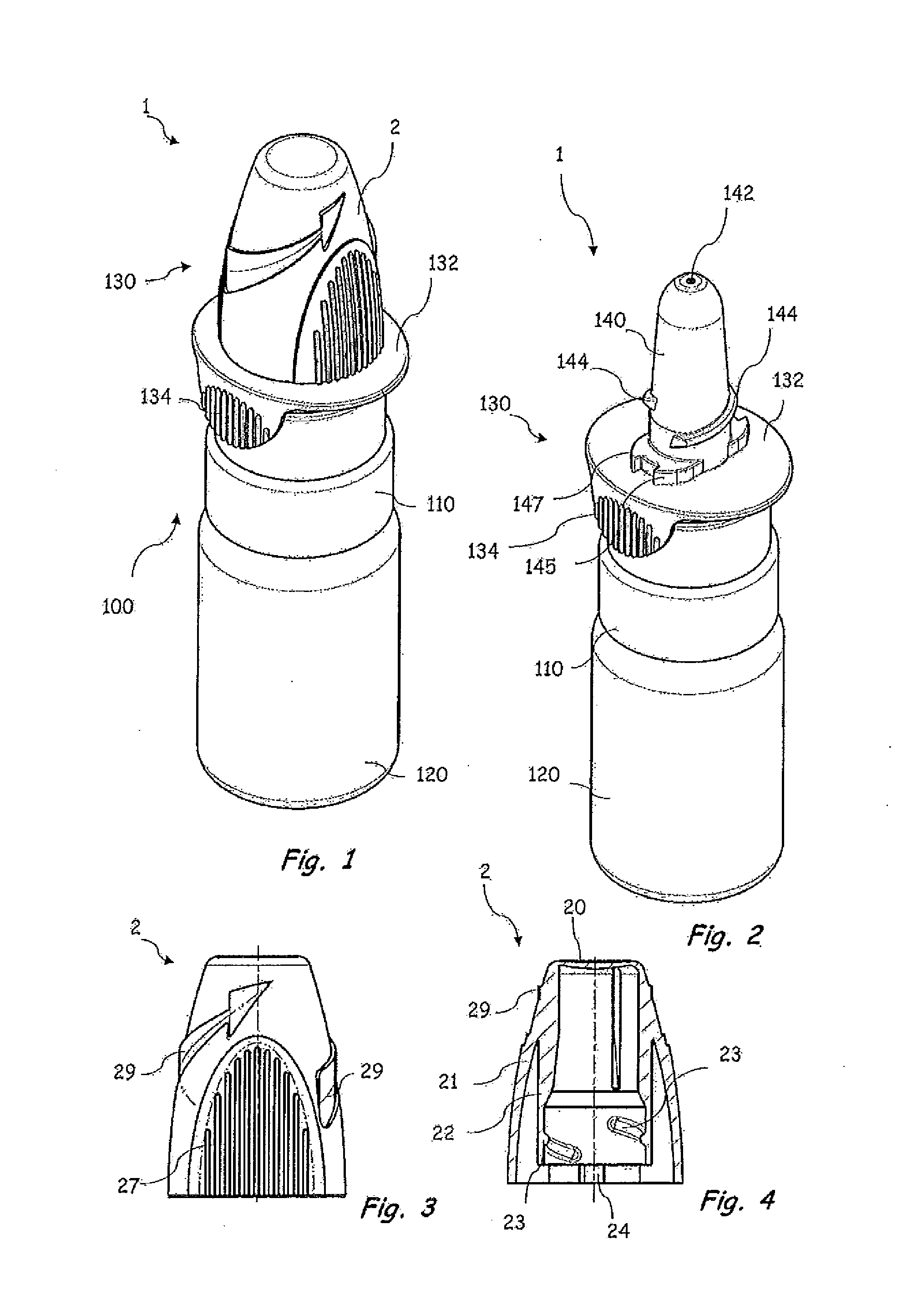 Childproof discharging device