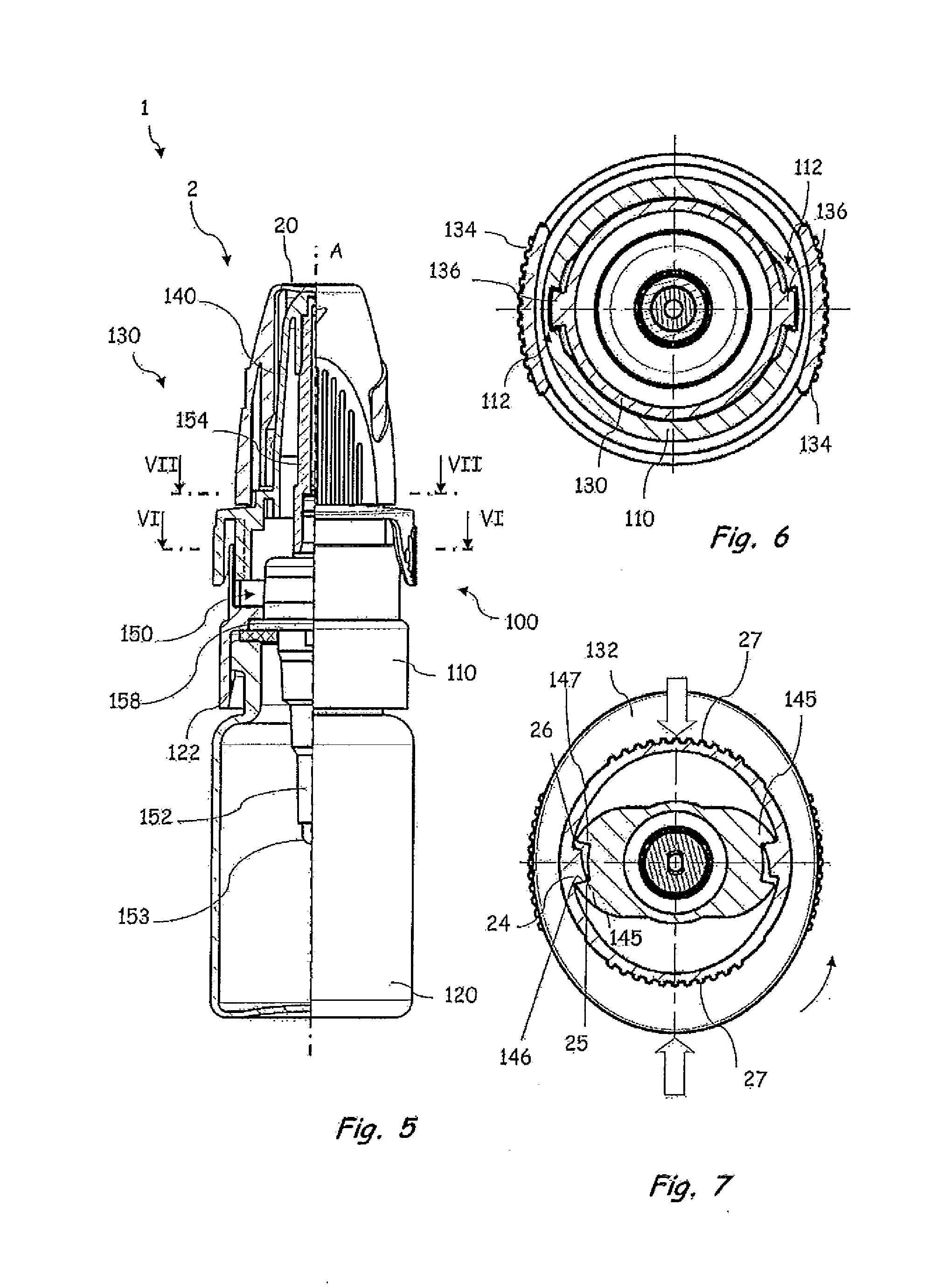 Childproof discharging device