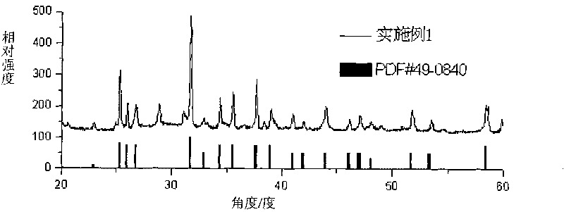 Synthetic rare earth doped nitric oxide fluorescent powder and preparation method thereof