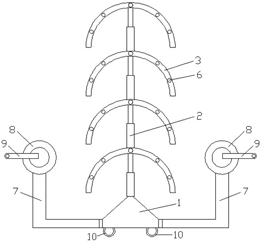 Air-drying device for textile production