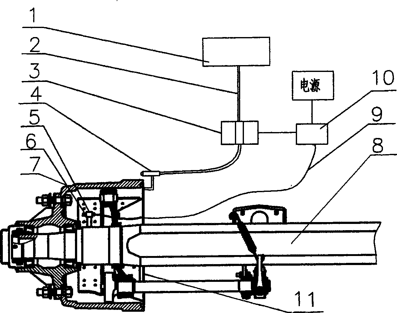 Vehicle-bridge automatic water-cooling apparatus