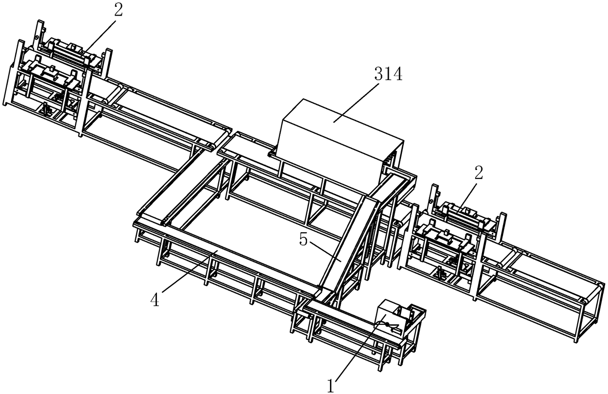 Automatic production line assembly for young silkworm feeding