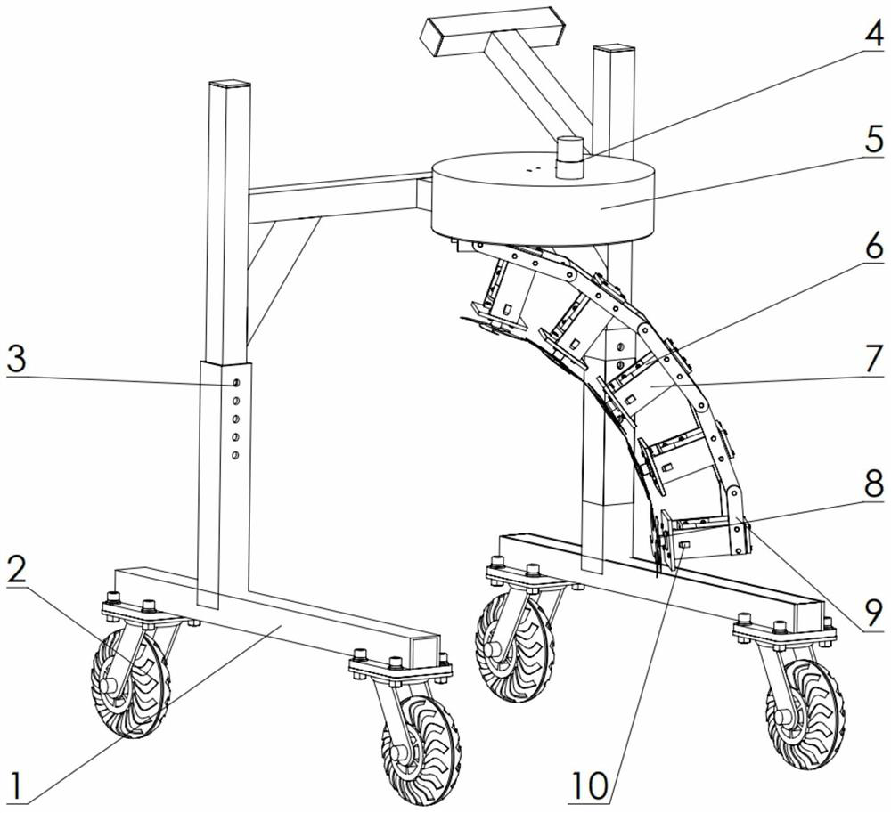 Adjustable pruning device for spherical hedgerow