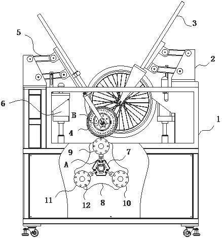 A double-station tire durability testing machine