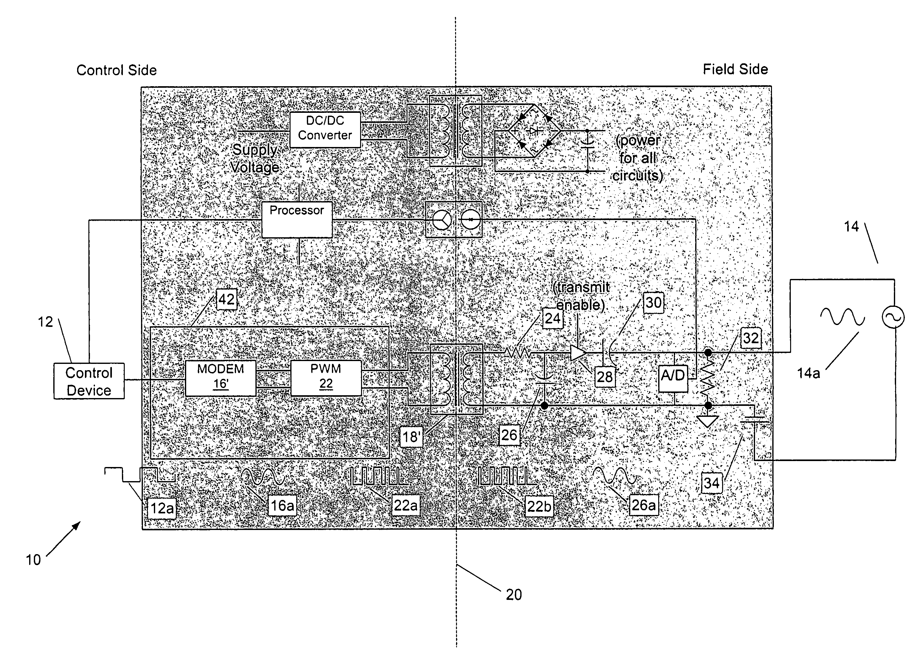 Control system methods and apparatus for inductive communication across an isolation barrier