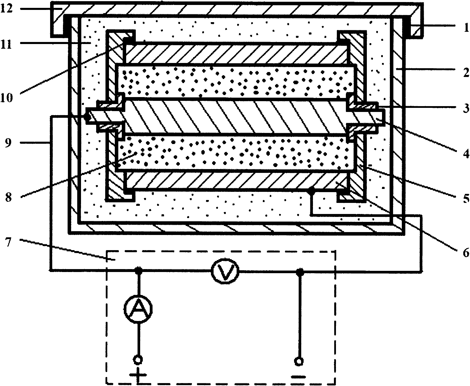 Boronizing method and device for inner surface of tubular component by using direct-current electric field enhanced powder method