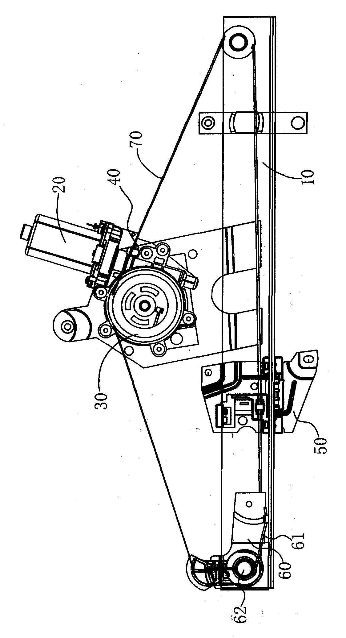 Power-driven lifting method for automobile glass