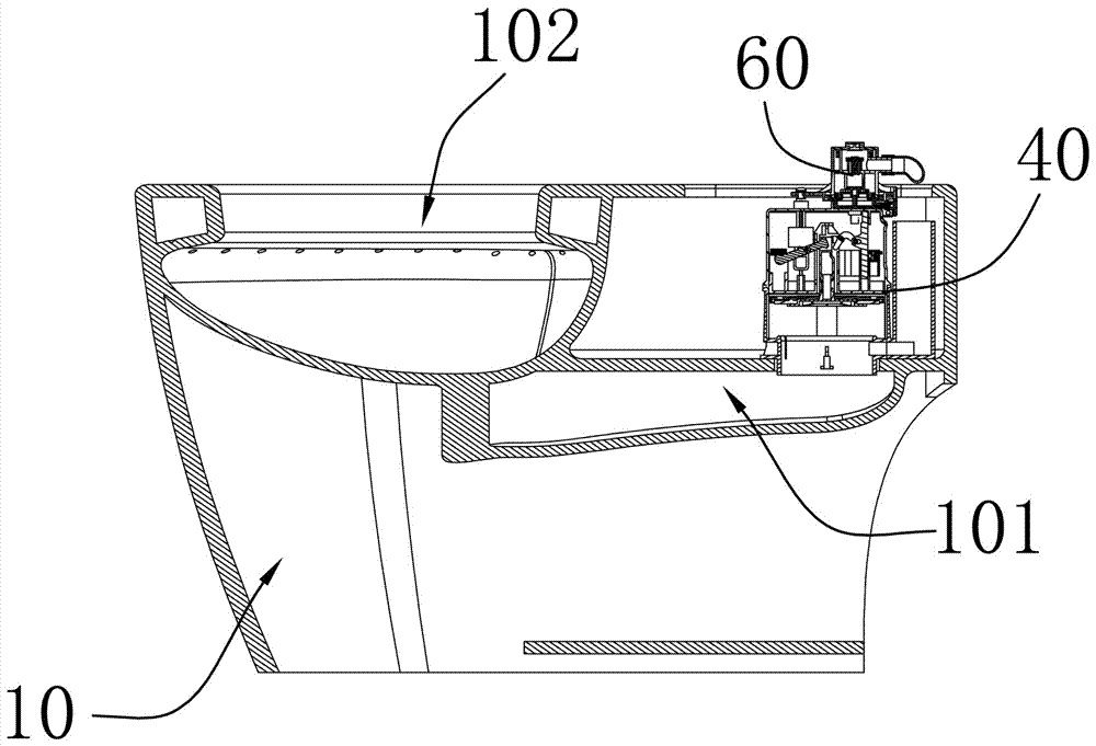 Low-water-tank toilet bowl