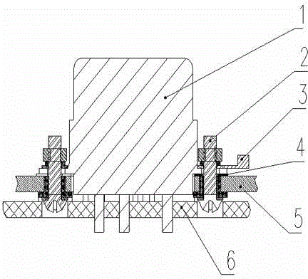 Power relay and printed board integrated structure and mounting method thereof