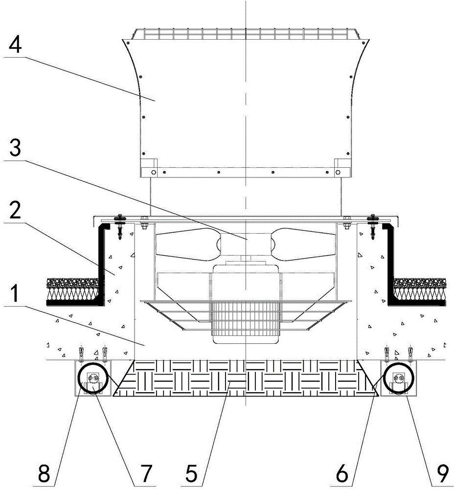 Automatic smoke exhaust device for large-space building catching fire