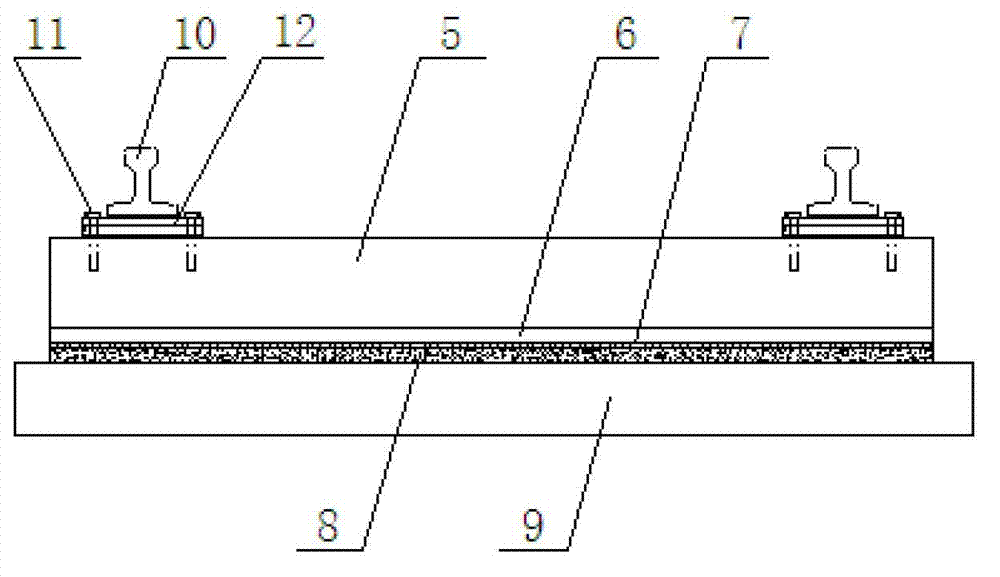 Composite rubber particle pad for shock absorbing and noise reduction of track and manufacturing method and application of composite rubber particle pad