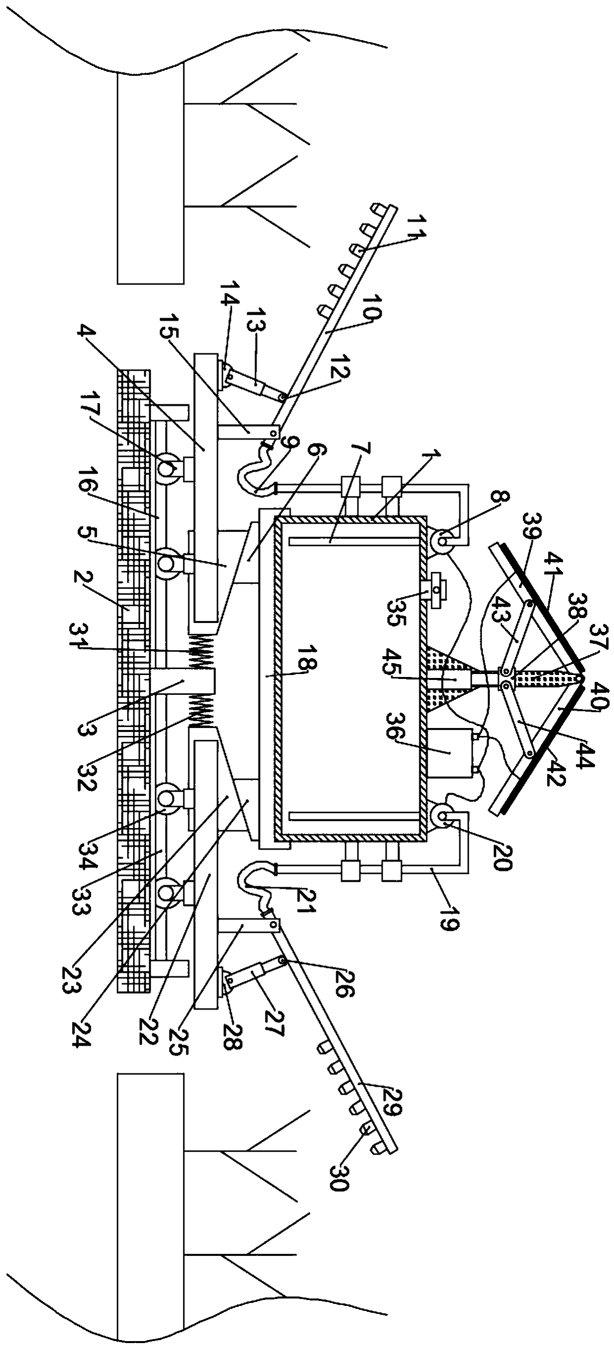 Foldable photovoltaic irrigation system used for large-area crop planting