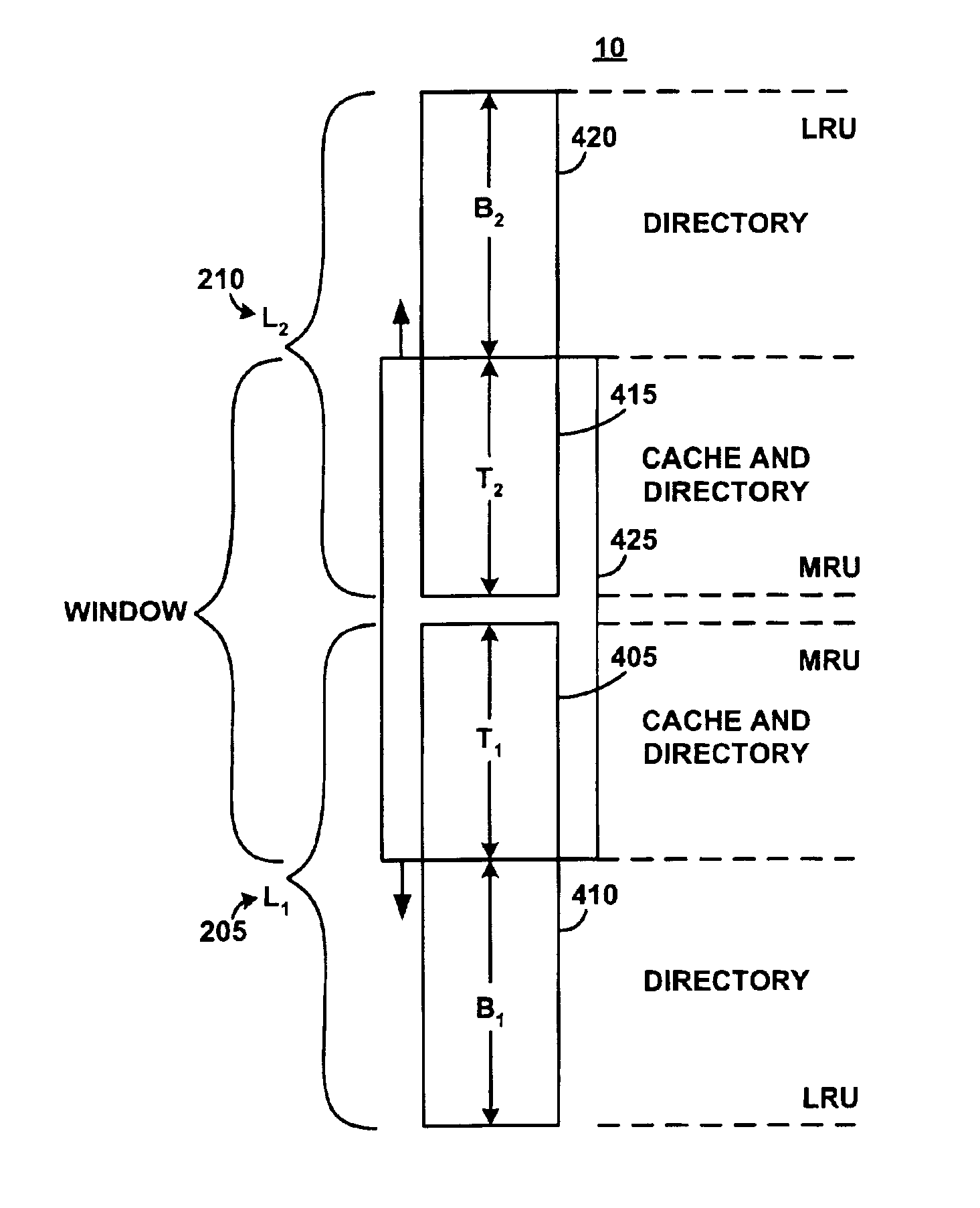 System and method for implementing an adaptive replacement cache policy