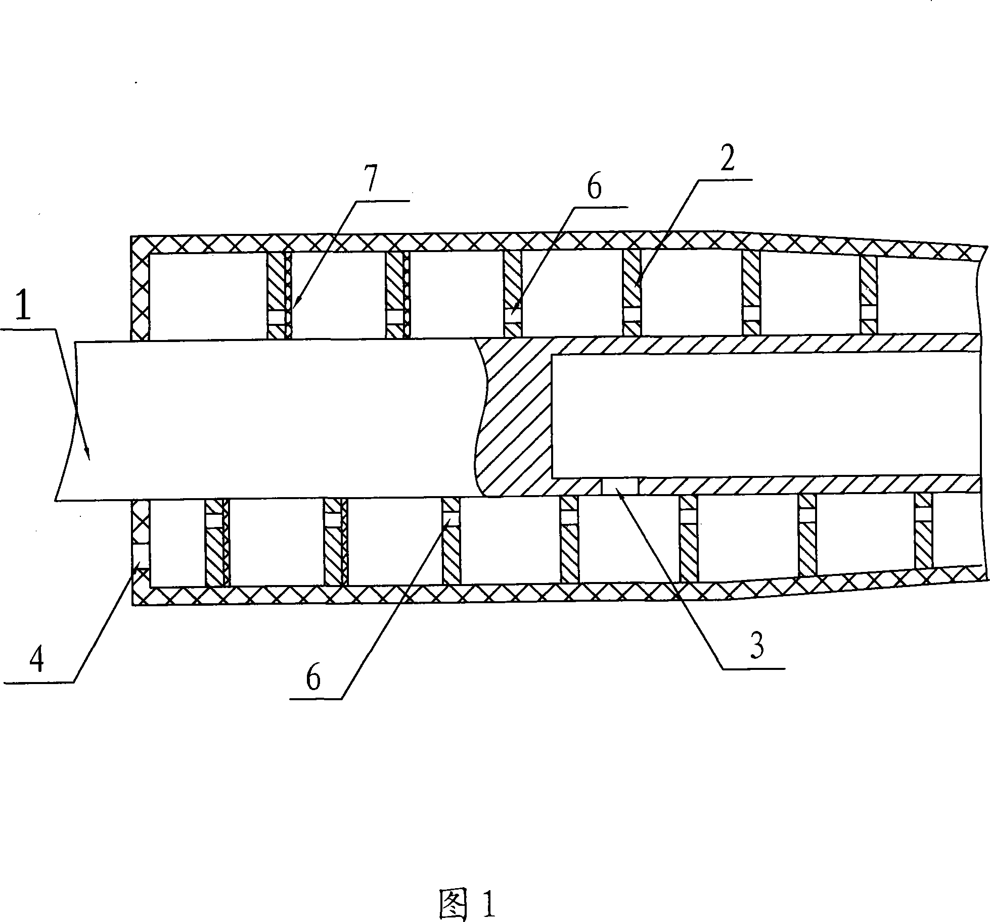 High-efficiency helical material pushing apparatus of horizontal helical centrifuge