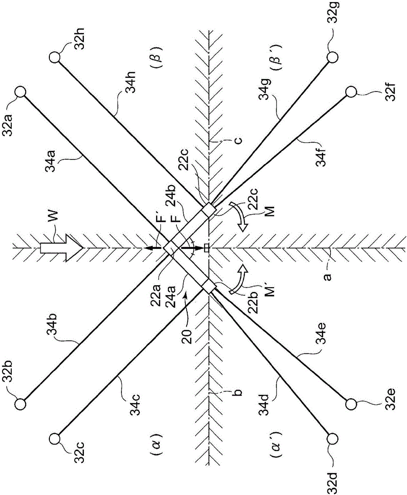 Floating body type wind power generation device and mooring method for floating body type wind power generation device