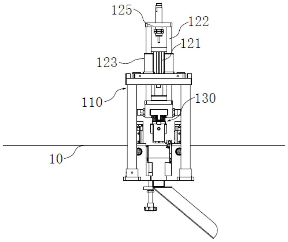 Strip cutting device and strip cutting method