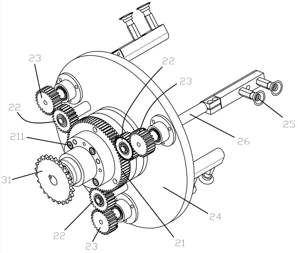 Pneumatic automatic box laying-down device