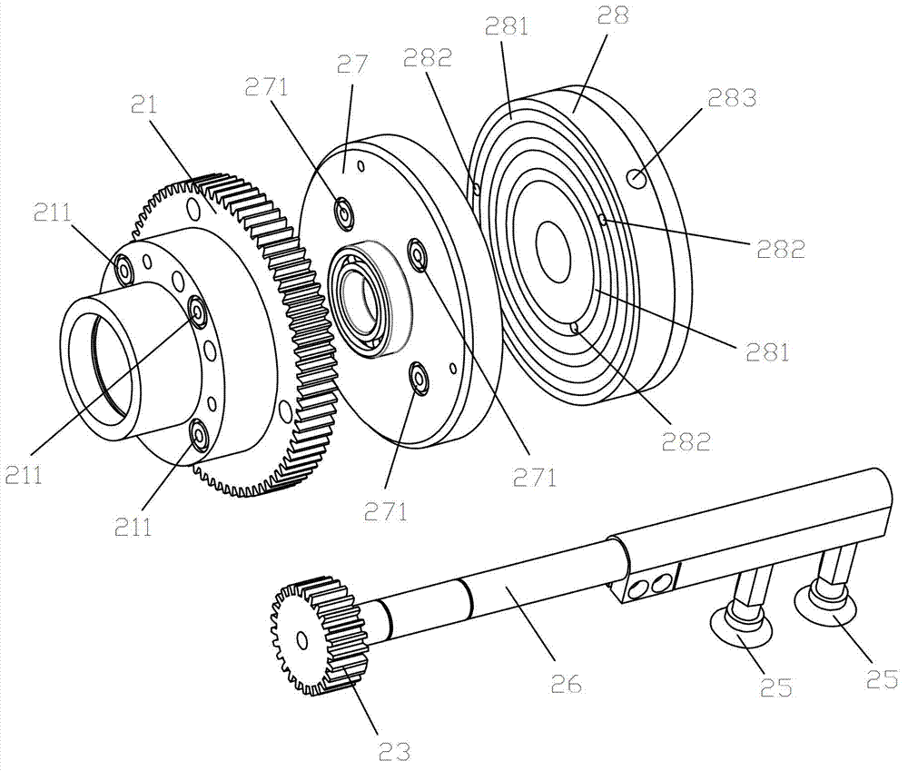 Pneumatic automatic box laying-down device