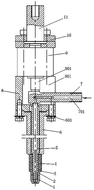 Special pressure head for cylinder hydrostatic test