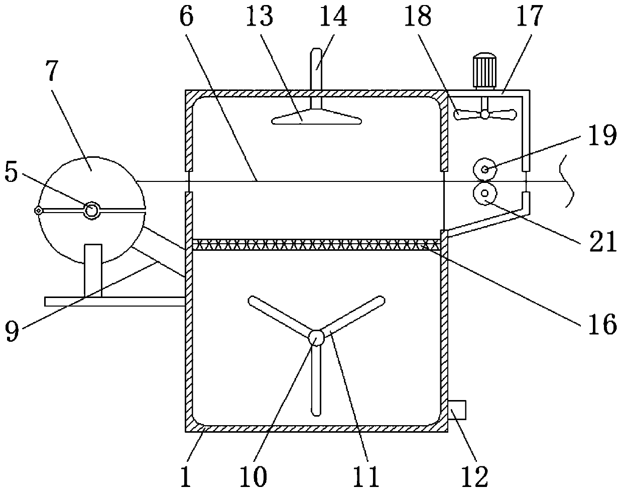 Uniform coloring device for yarn spinning convenient for collecting waste liquid