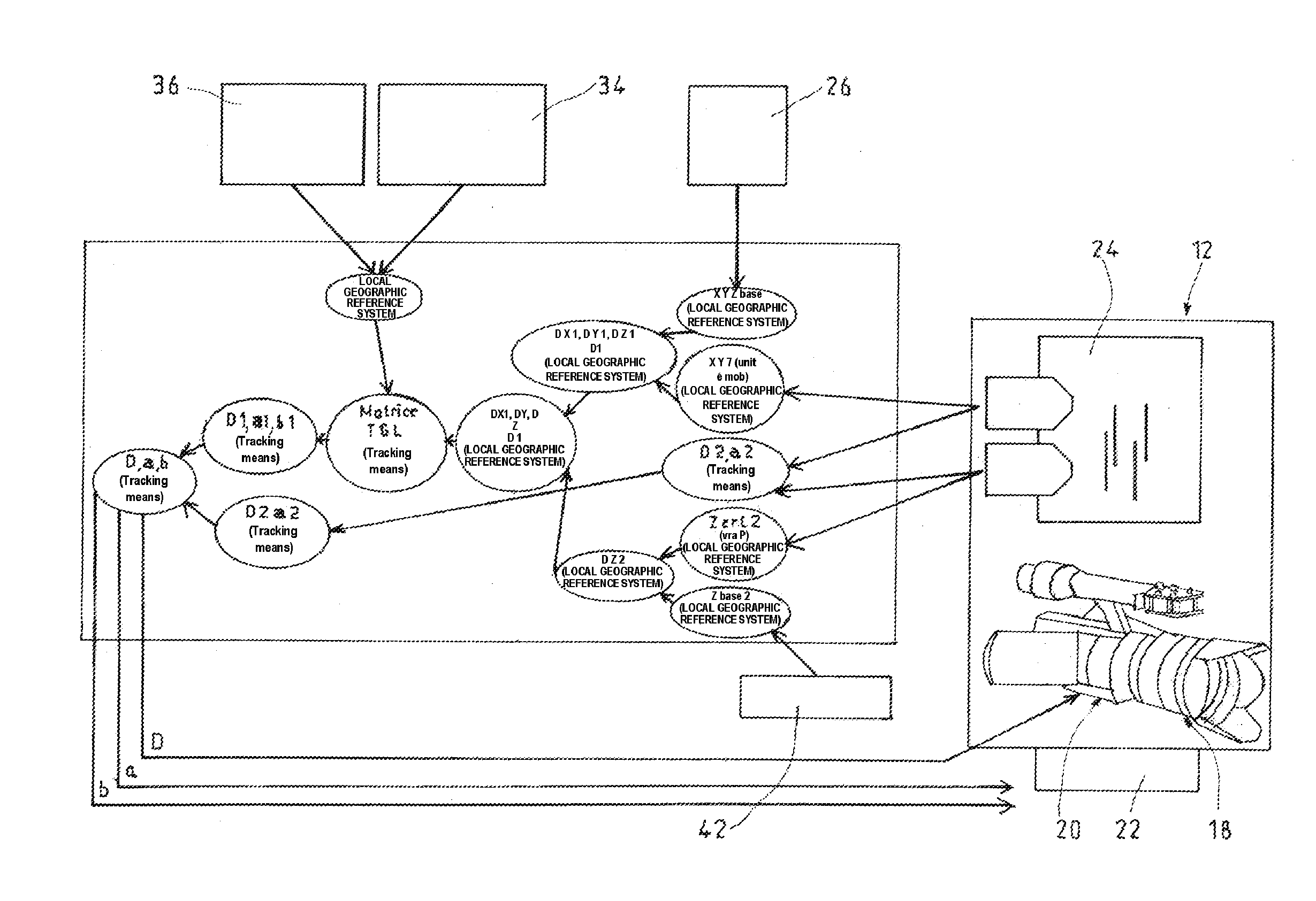 Method and system for the tracking of a moving object by a tracking device