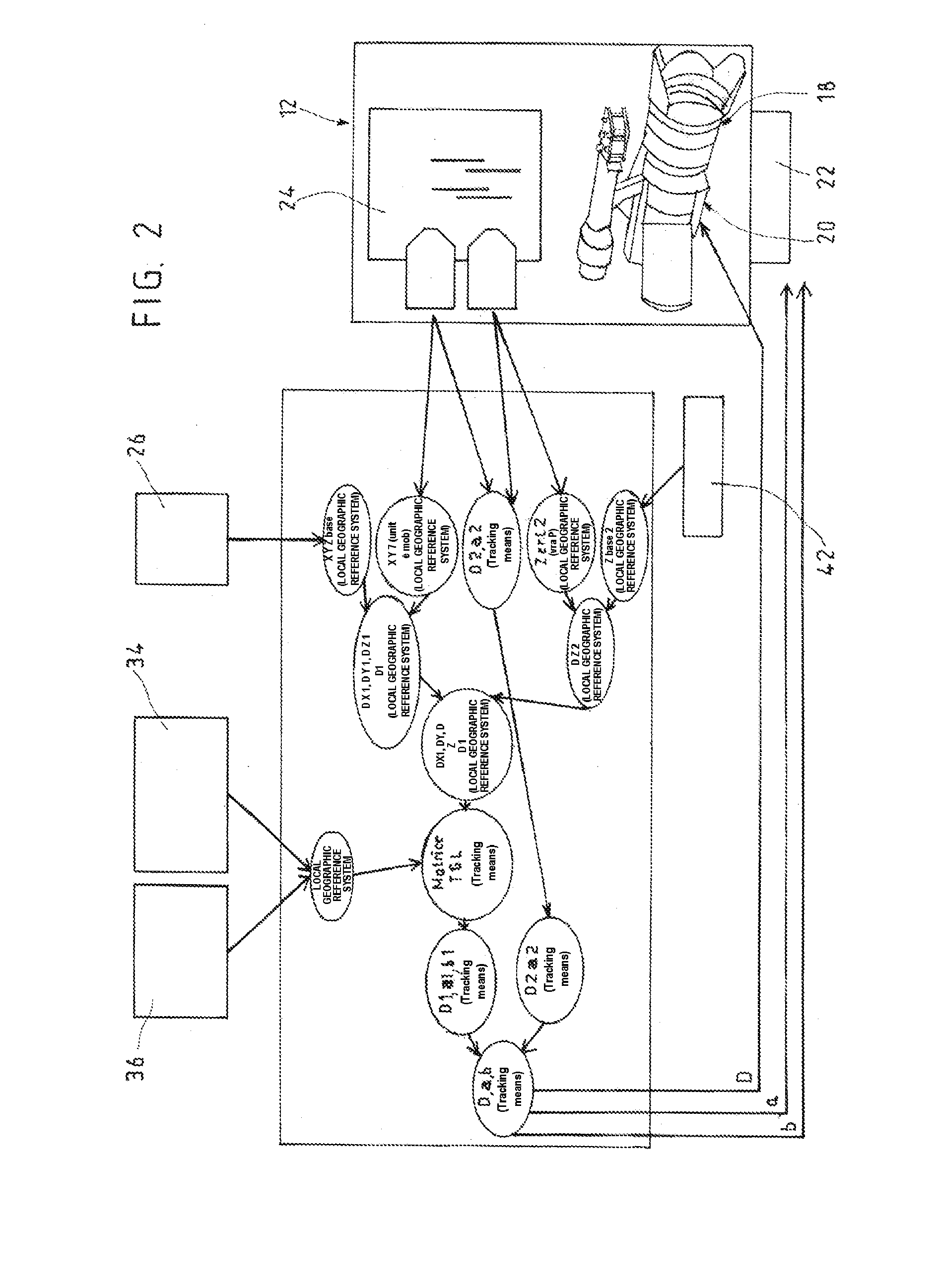 Method and system for the tracking of a moving object by a tracking device