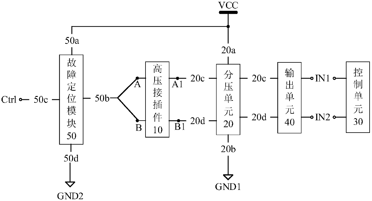 Fault detecting device and method for electric vehicle and high-voltage interlocking system thereof