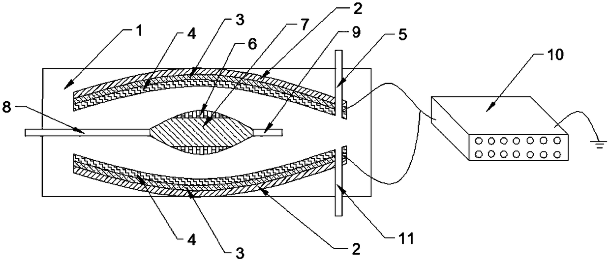 Human respiration self-driven flexible respiration sensor and reparation method thereof