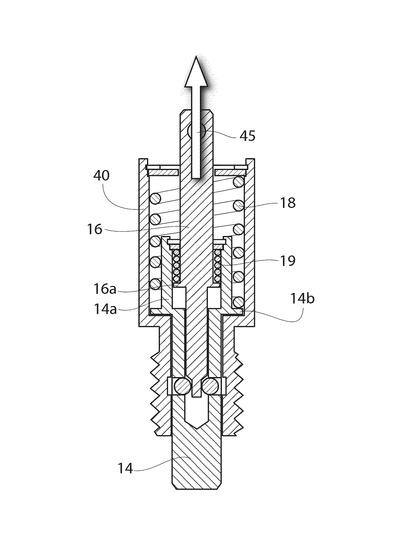 Forward locking pull pin