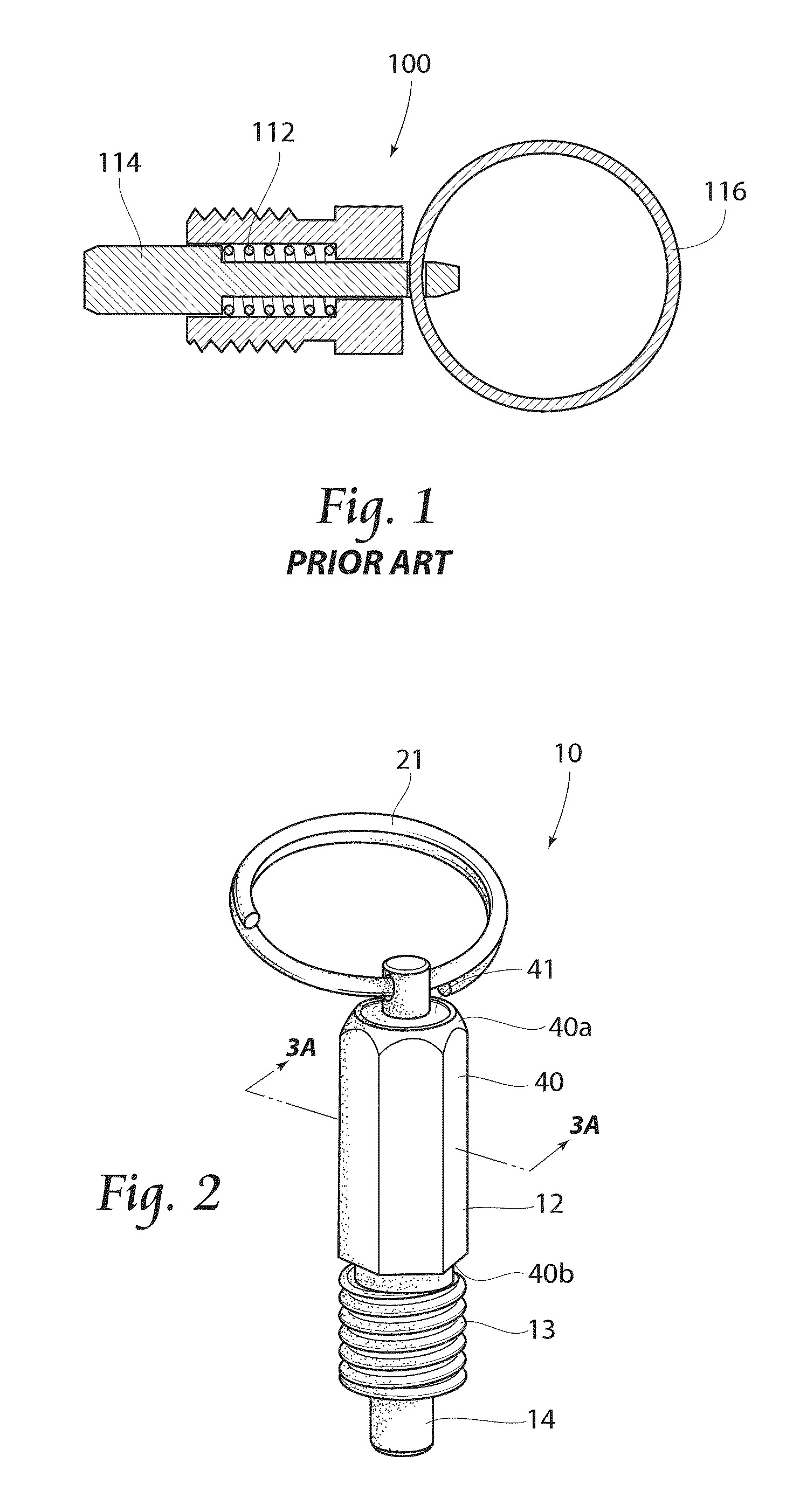 Forward locking pull pin