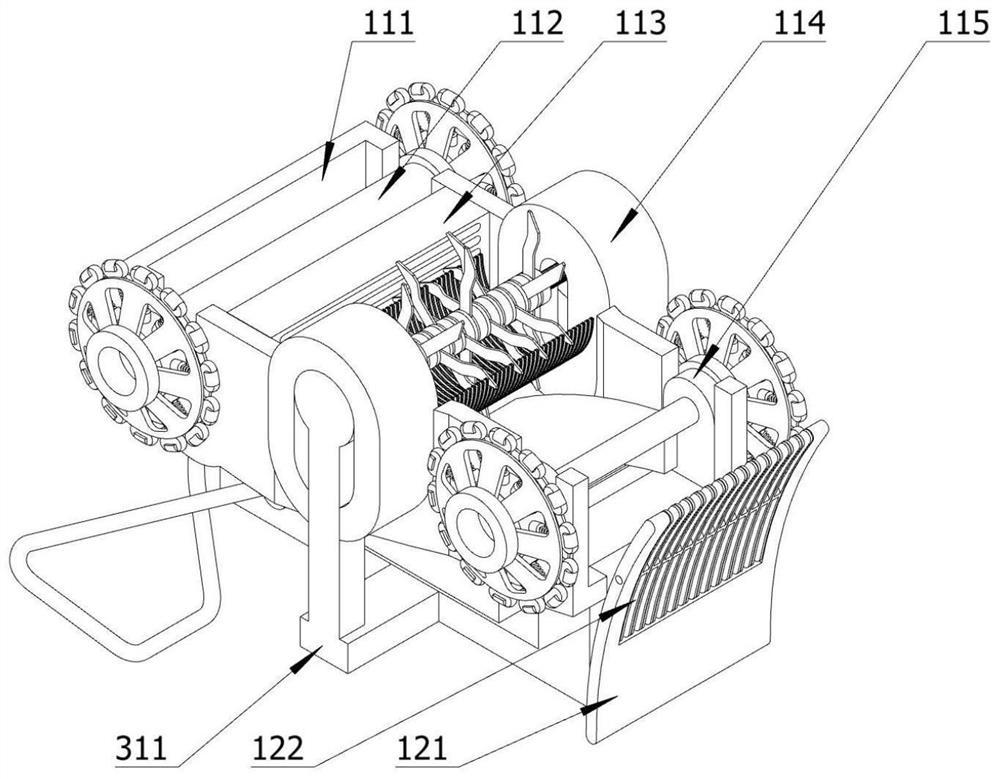 Grass combing machine for gardens and use method