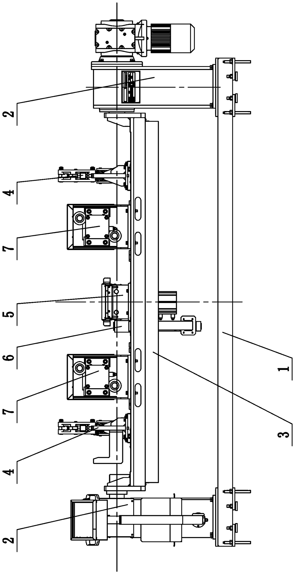 Pneumatic spot welding tooling for passenger car axle housing and leaf spring backing plate