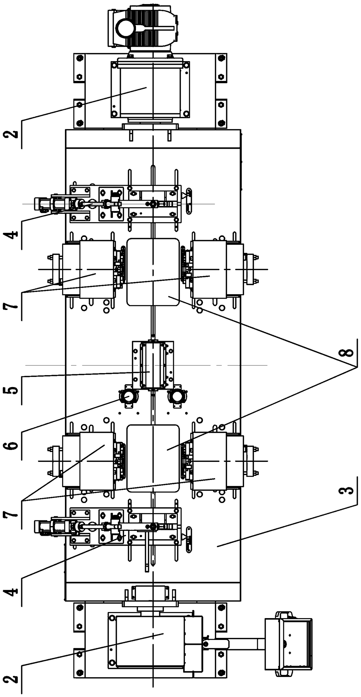 Pneumatic spot welding tooling for passenger car axle housing and leaf spring backing plate