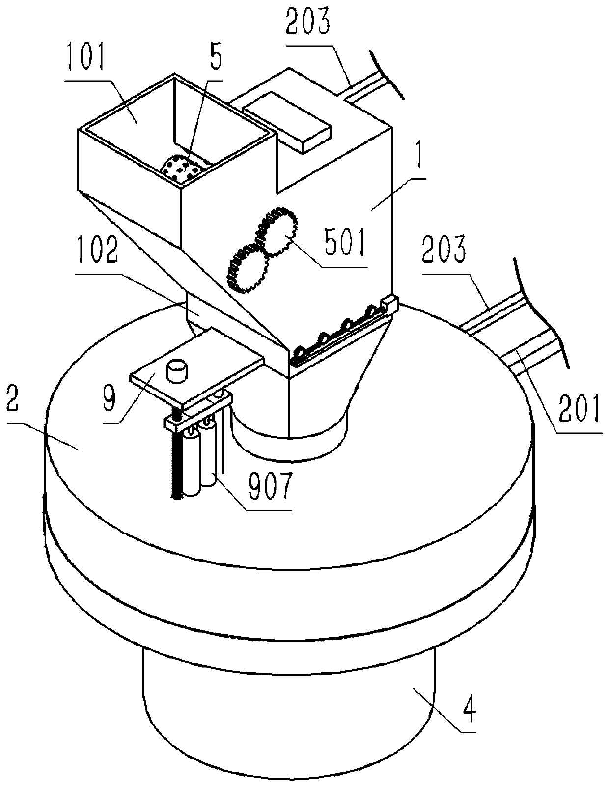 Processing device for kitchen waste