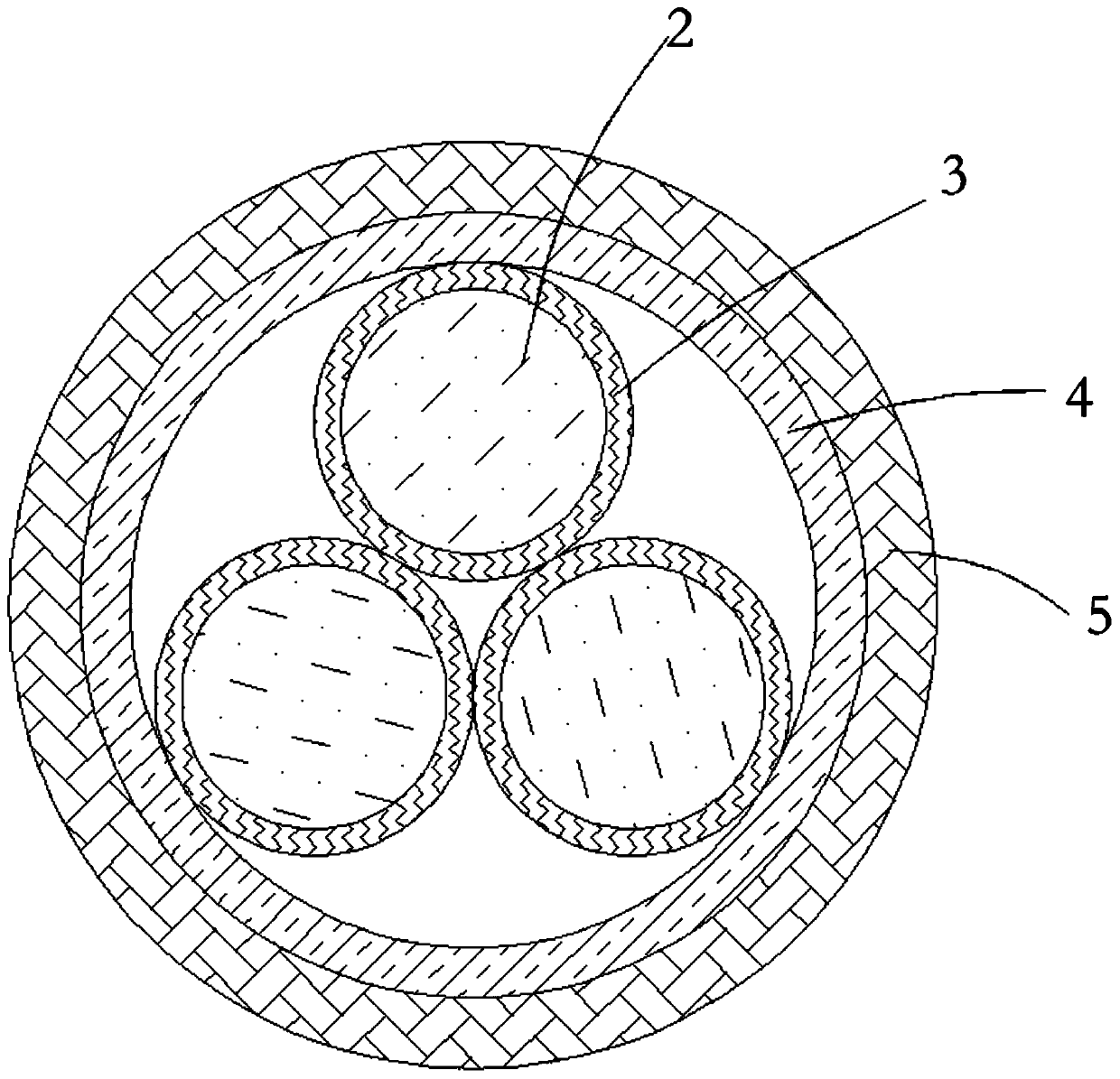 High-flame-retardant cable for oil platform