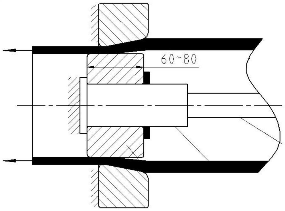 Differential long core head pipe drawing method