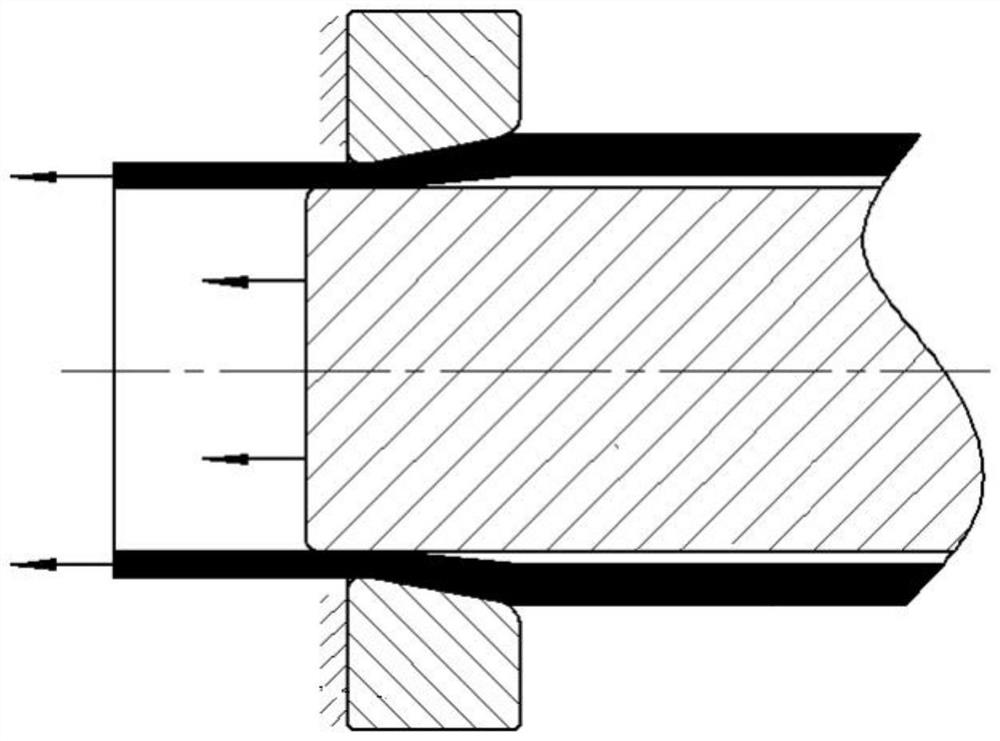 Differential long core head pipe drawing method