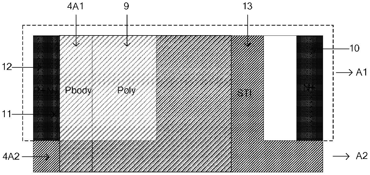 A lateral double diffused metal oxide semiconductor device