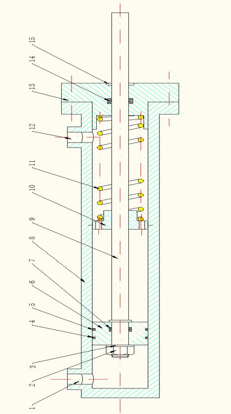 Floating guide hydraulic cylinder