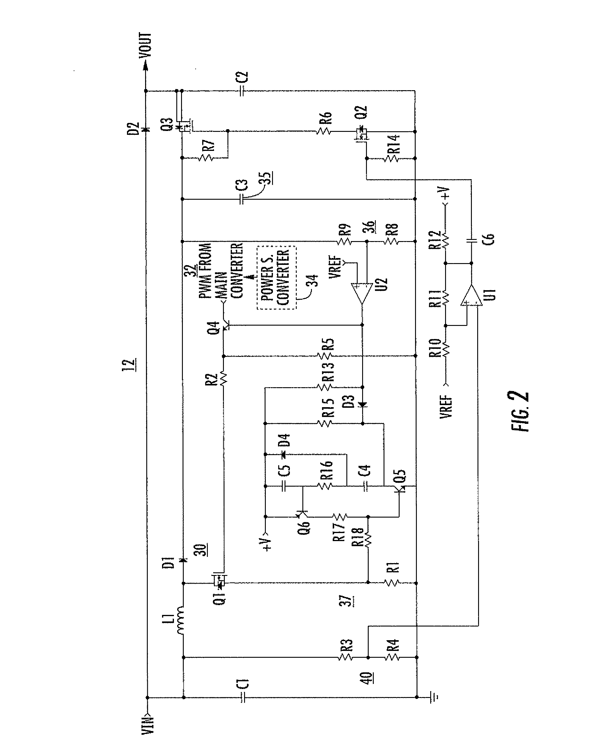 Power supply and method that maintains supply voltage in communications systems during a power supply interruption