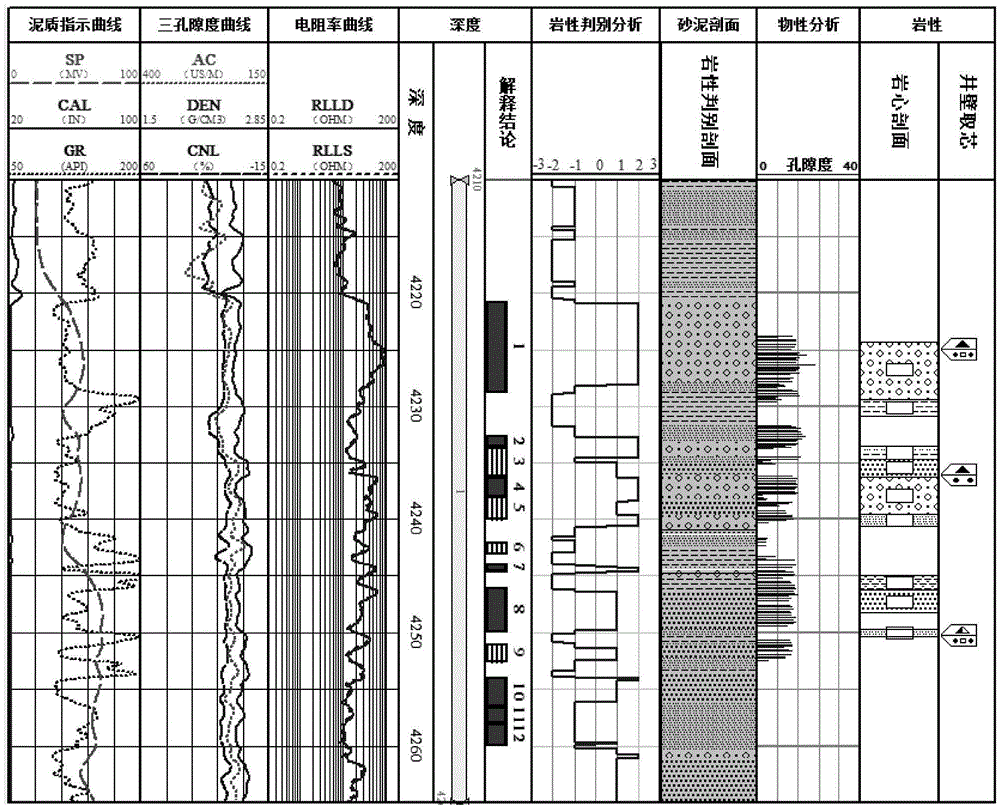 Method for identifying lithology of high-salt potassium-rich region water-flooding oil reservoir clastic rocks