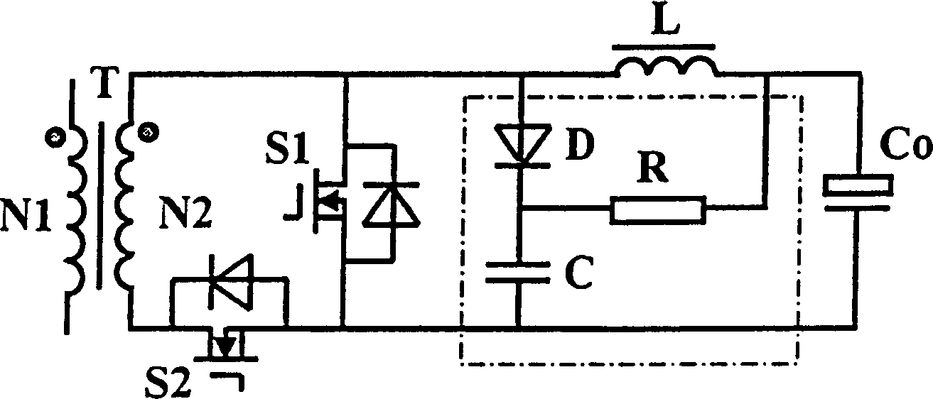 Active shock-reducing circuit for synchronous rectifying device